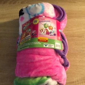 Shopkins plush throw blanket super soft